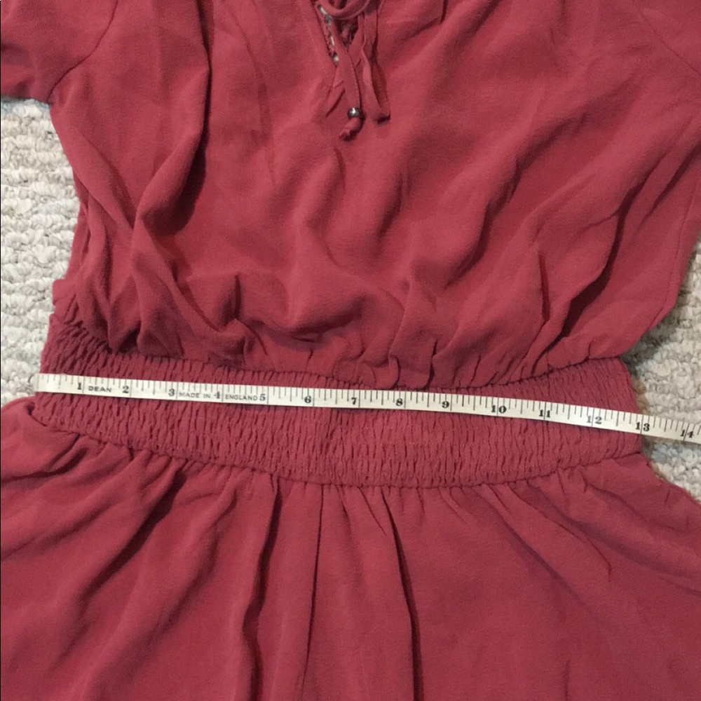 Rose colored Brick Crochet Romper medium and large - Picture 4 of 7